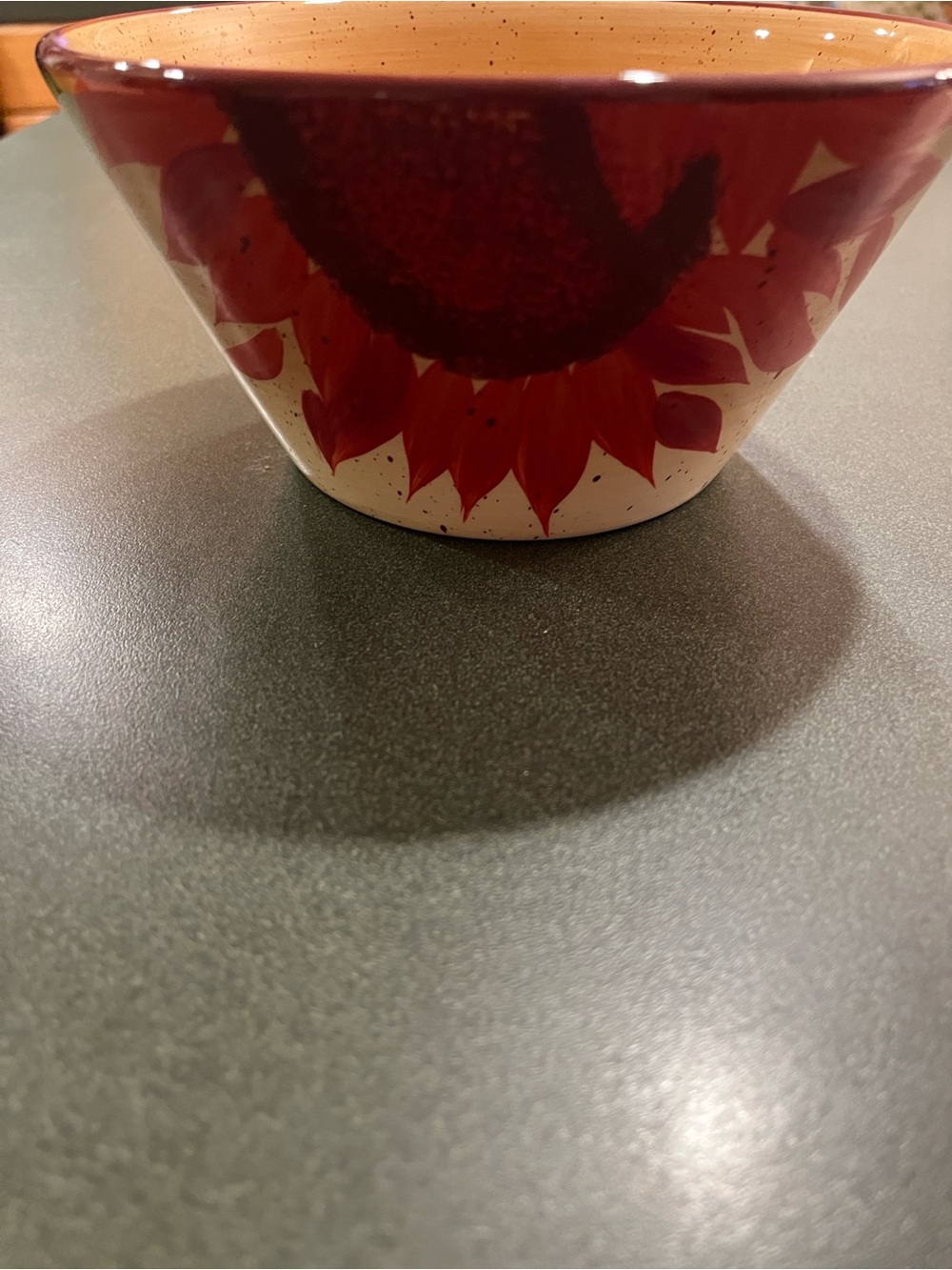 Pfaltzgraff Red Floral Ceramic Serving Bowl